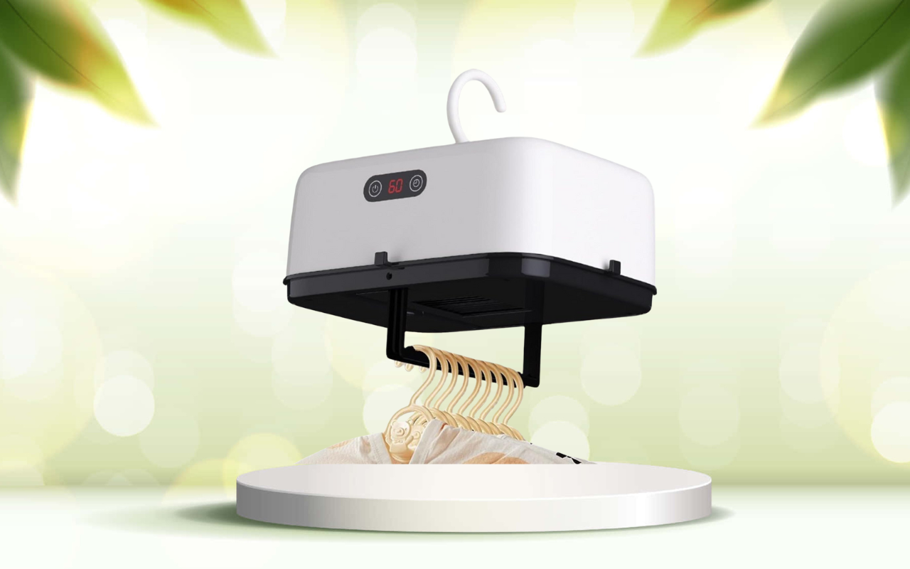 Asciuga i tuoi vestiti ovunque: scegli l’asciugatrice portatile salvaspazio da 600 W